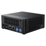 MinisForum EliteMini X400 Ryzen 5 PRO Mini Computer - Zeigt rückseitige E/A, einschließlich: 4x USB 3.0 Typ-A, 2x RJ45 Ethernet Ports, HDMI Port, DP Port und Power Port