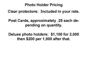 Photo holder pricing