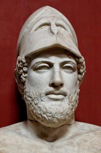 Western's history demotic moments: Though exclusively exercised by male citizens, democracy did exist for a short while in ancient Greece under the governance of Pericles (c. 495 BC-c. 429 BC).