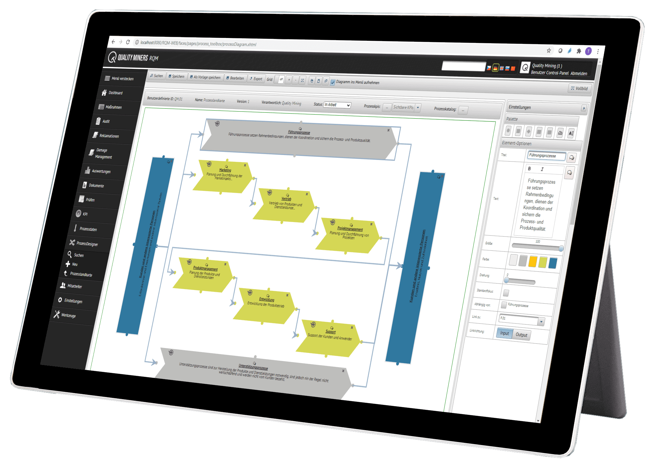 QM.CAQ process visualization software
