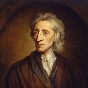 A portrait of John Locke who advocated the seizing of the commons by private landowners