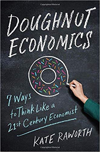Doughnut Economics, by Kate Raworth. Book cover.