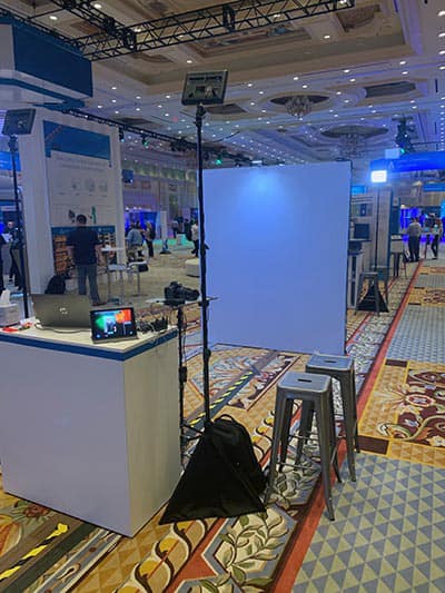A Miami headshot photo booth for Autodesk at an area convention.