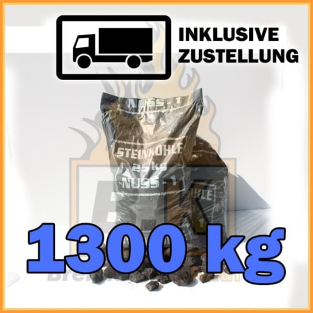 1300 kg Steinkohle Nuss 1 - Mit Lieferung