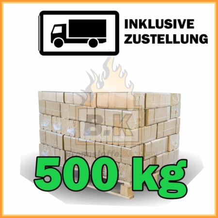 500 kg Buchenholzbriketts ziegelform RUF mit Lieferung - 50 Pakete á 10 kg