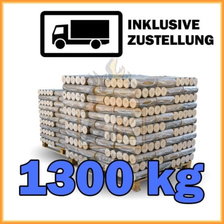 1300 kg Holzbriketts aus Buchenholz - Buchenholzbriketts mit Lieferung