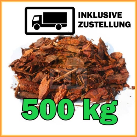 500 kg Rindenmulch aus Lärchen- und Kiefernrinde