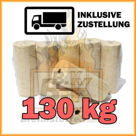 130 kg Weichholzbriketts mit Loch Premium Edition