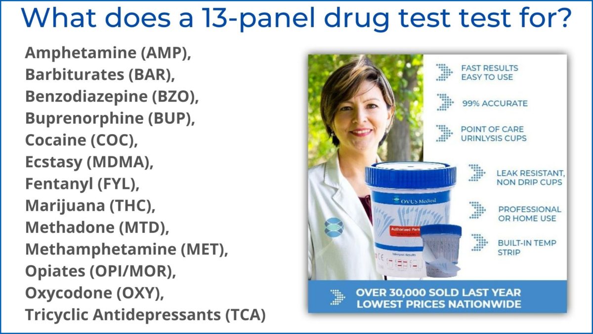 what does a 13 panel drug test test for