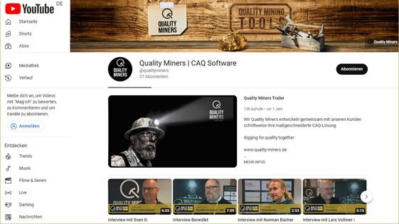 YouTube Kanal @qualityminers
