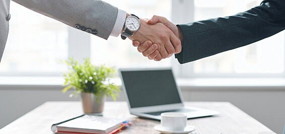 Handshake after job offer