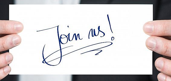 Join us written on a card - Prism Executive Recruitment