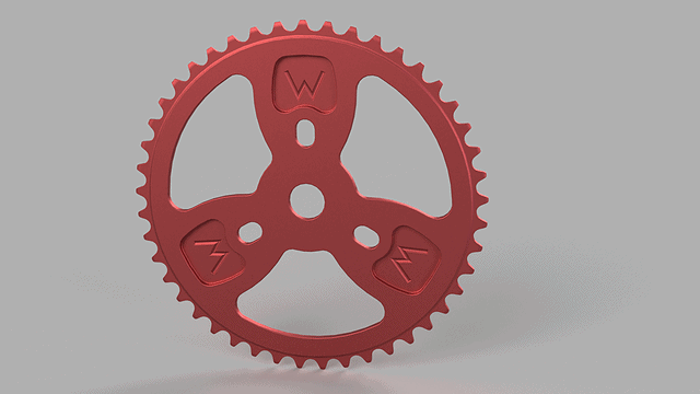 3D laser scan of a bicycle chainring