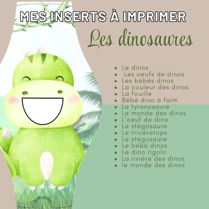 Les dinosaures, 18 inserts à imprimer parfait pour trofast Ikea – Image 2