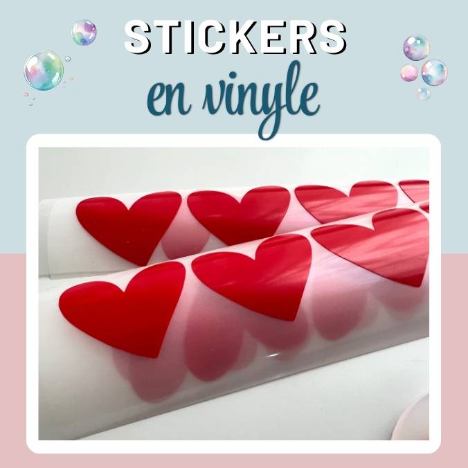 Lot de 10 stickers Cœur