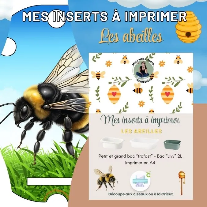 Les abeilles -inserts à imprimer