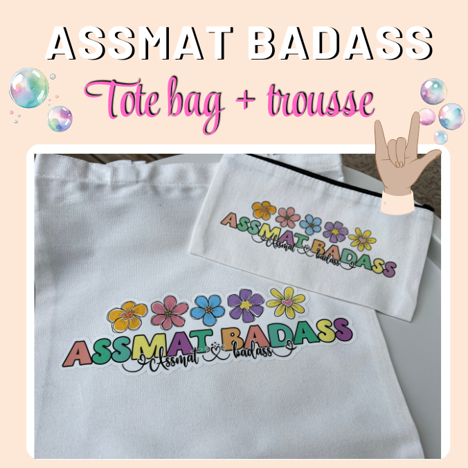 tote bag +trousse assmat badass le printemp