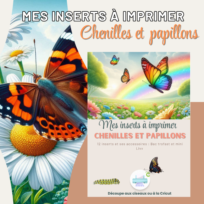 Les papillons inserts à imprimer