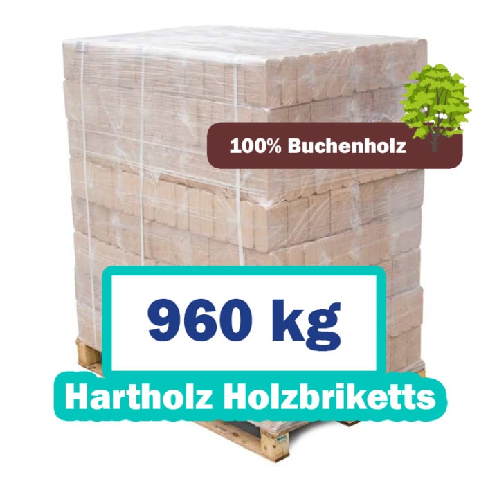 960 kg Hartholzbriketts RUF aus 100% Buchenholz - ManoMano Deutschland