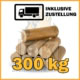 300 kg Buchenholzbriketts ohne Loch mit Lieferung