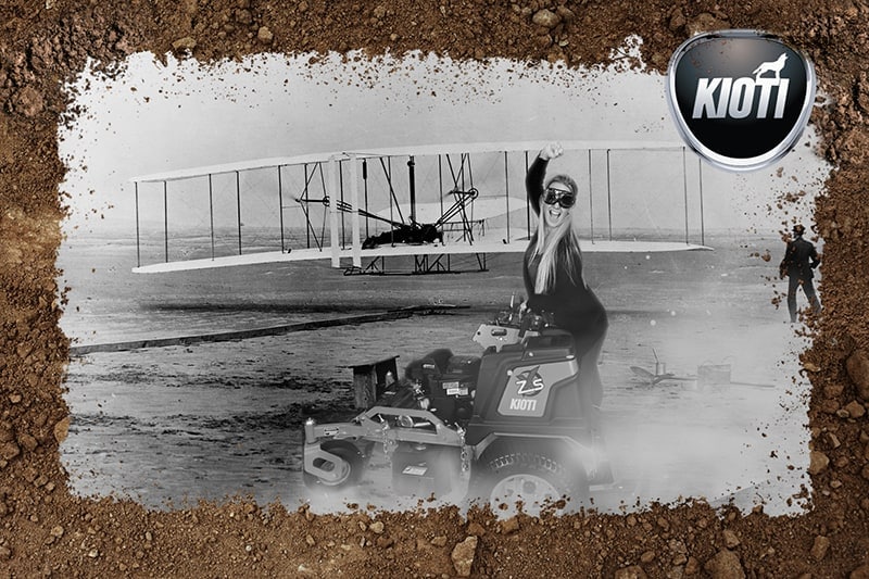 A participant photobombs the famous Wright Brothers take off at Kitty Hawk, NC.