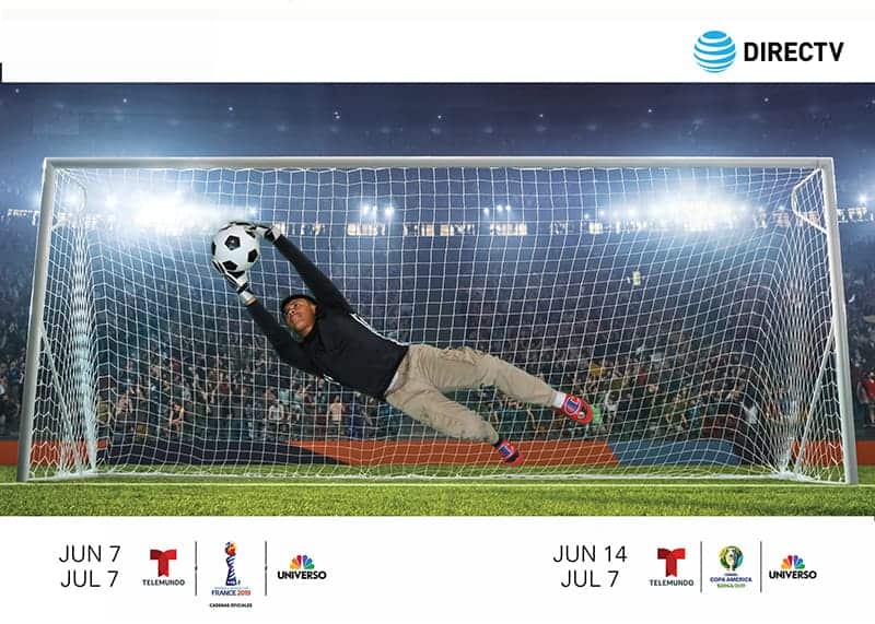 A participant "dives to save the goal" in this Denver experiential photo marketing greenscreen photo booth for NBC.
