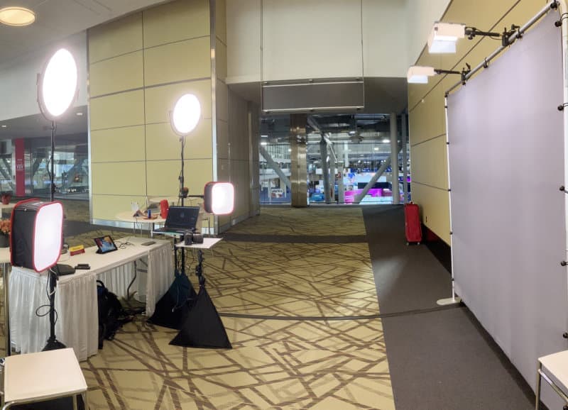 Our newly redesigned Headshot Photo Booth features six lights for truly spectacular Atlanta convention headshots.