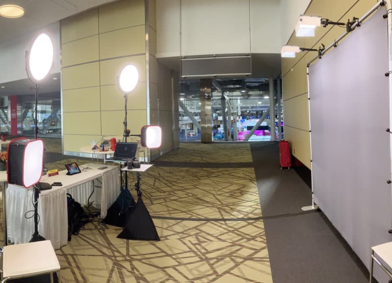 Our newly redesigned Headshot Photo Booth features six lights for truly spectacular Miami convention headshots.