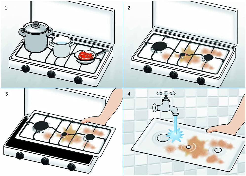 Fornello Parker FO300CGP 3 fuochi GPL Piano Removibile Estraibile - immagine 2
