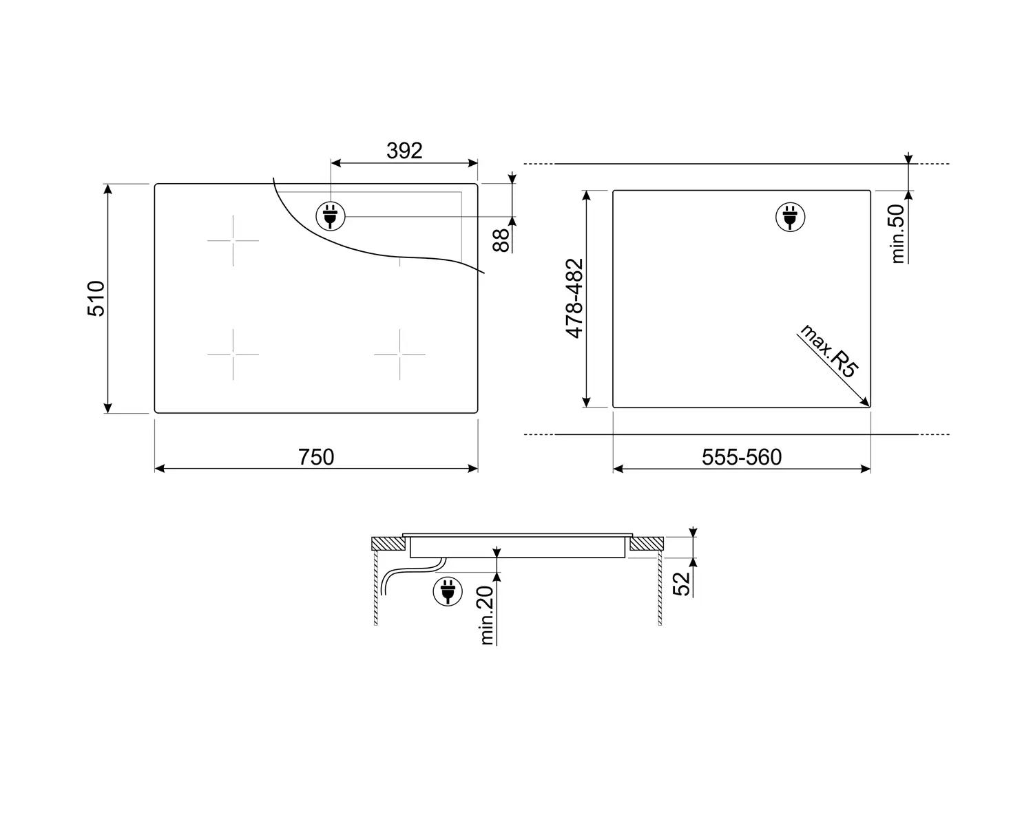 Piano Cottura a Induzione Smeg SI2741D - immagine 2