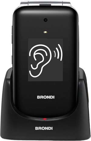 Telefono Brondi Amico Supervoice con Tasti Grandi Nero