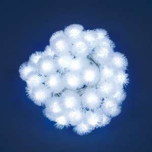 Decorazioni Luci Natalizie Catena 8 m, 40 Snow Ball, led bianco freddo