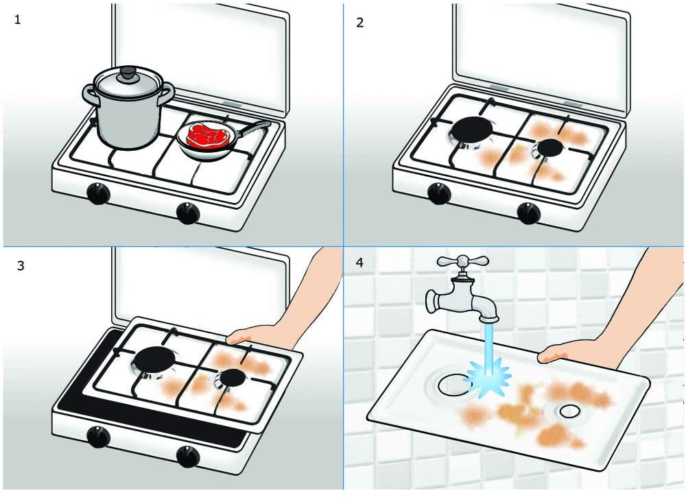 Fornello Parker FO200CGP 2 fuochi GPL Piano Removibile Estraibile - immagine 4
