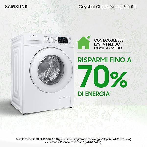 Lavatrice Carica Frontale Samsung WW80CGC04D 8 Kg - immagine 8