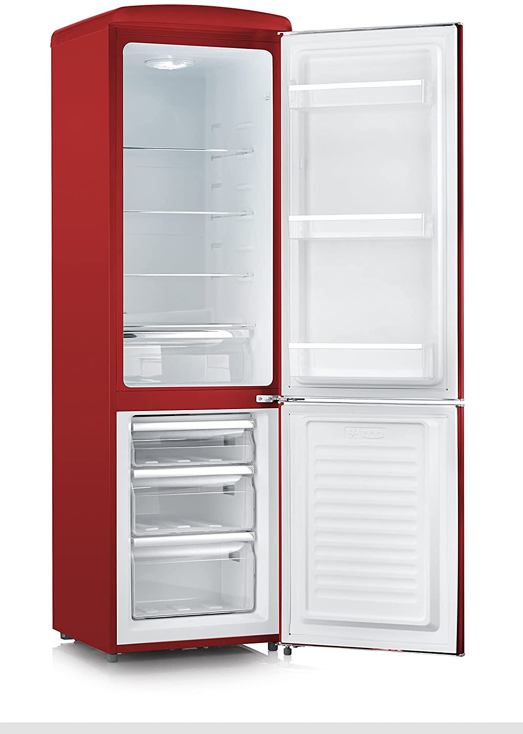 Frigorifero Combinato Severin RKG 8920 Statico Retrò Rosso - immagine 3