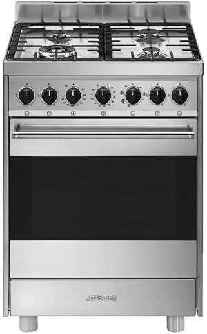 Cucina Libera Installazione Smeg B61GMXI9 Pulizia a Vapore Acciaio Inox