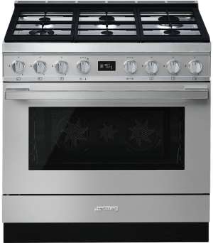 Cucina Libera Installazione Smeg CPF9GPX Griglie in Ghisa Acciaio Inox