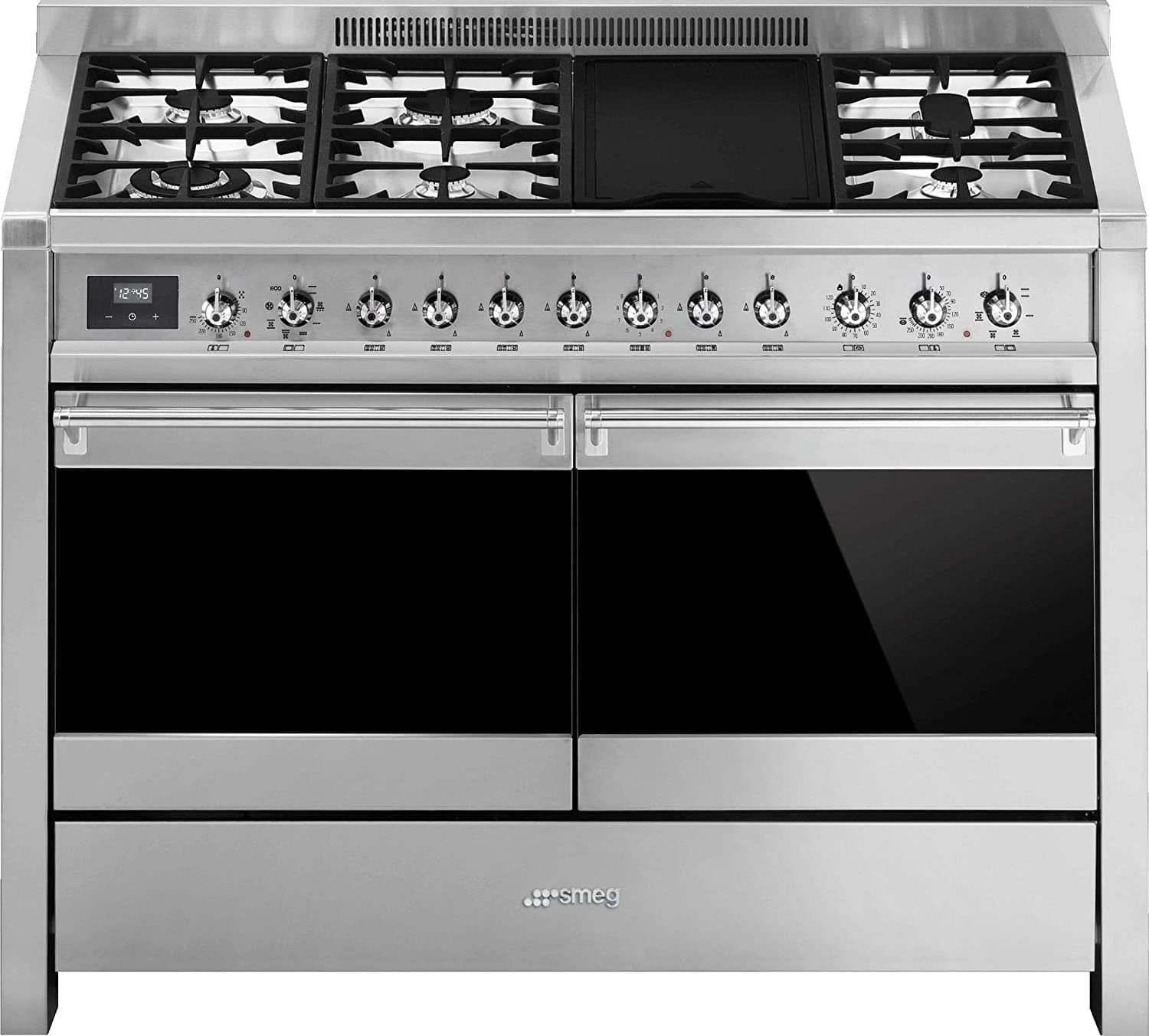 Cucine Libera Installazione Smeg A4-81 Griglie in Ghisa 120 cm Acciaio Inox