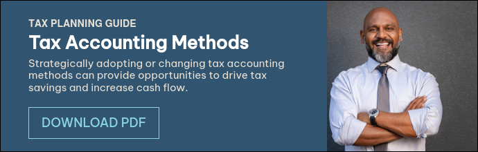TAX PLANNING GUIDE Tax Accounting Methods