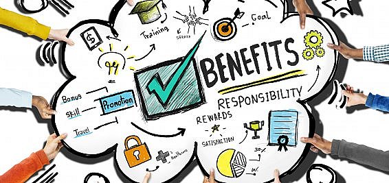 Diagram showing employee benefits