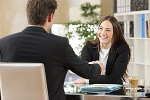 recruitment consultant discussing jobs with candidate