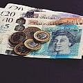 management consultant salary review shown as coins and notes