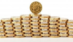 coins representing consultancy salary package