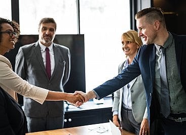 meeting with people from an executive recruitment firm