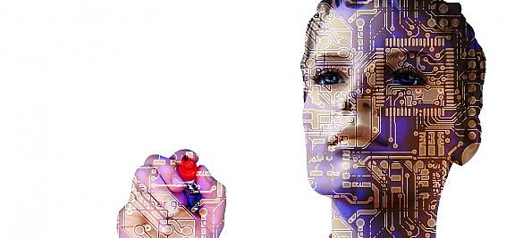 AI robot performing recruitment