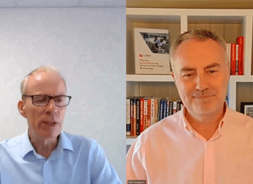 Chris Sale and Jim Simpson discussing the use of AI in recruitment
