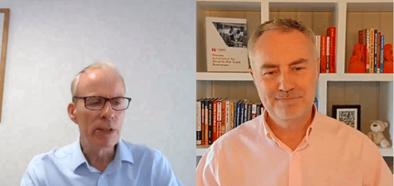 Chris Sale and Jim Simpson discussing the use of AI in recruitment