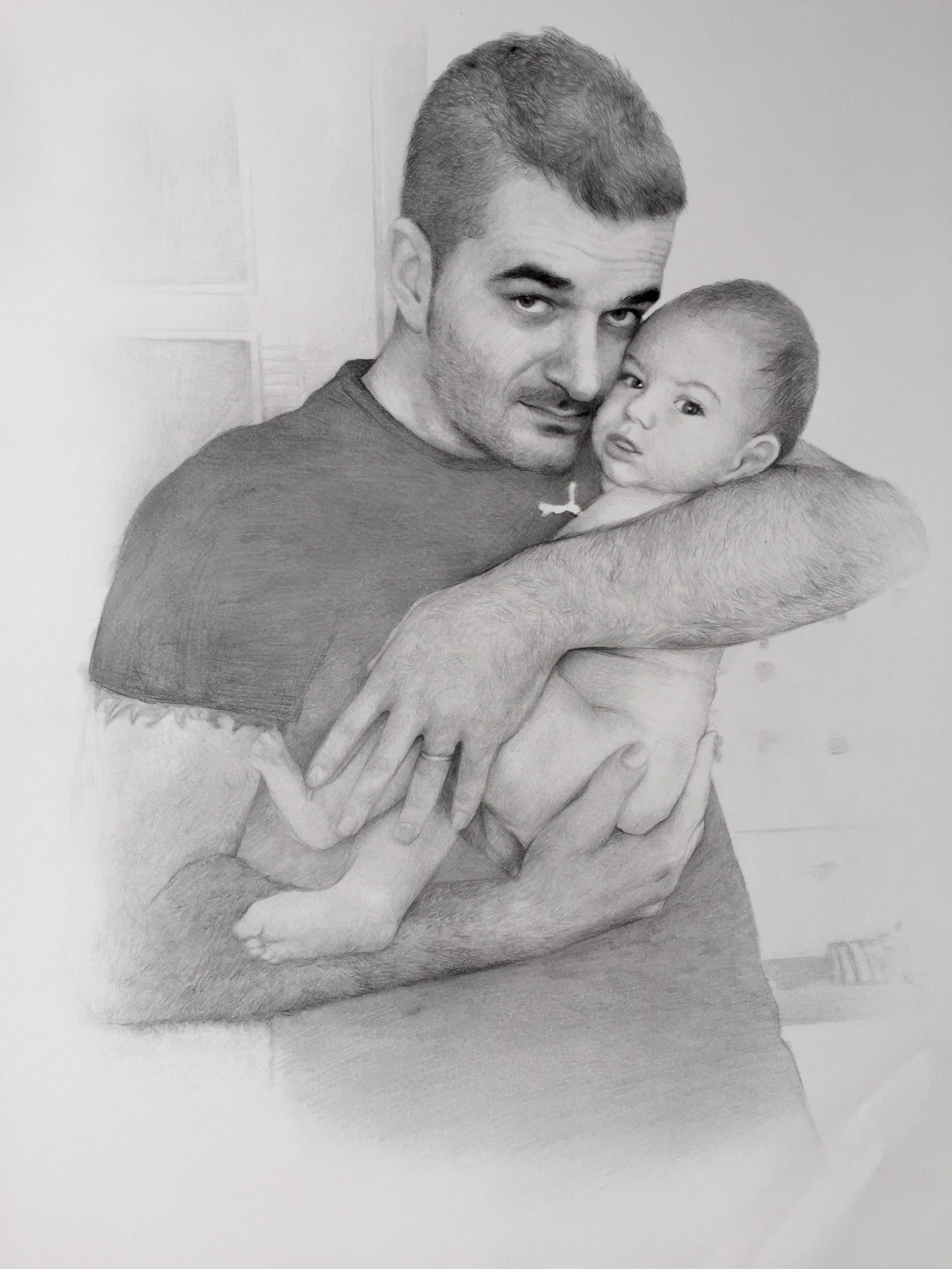 dibujo a lápiz bebe