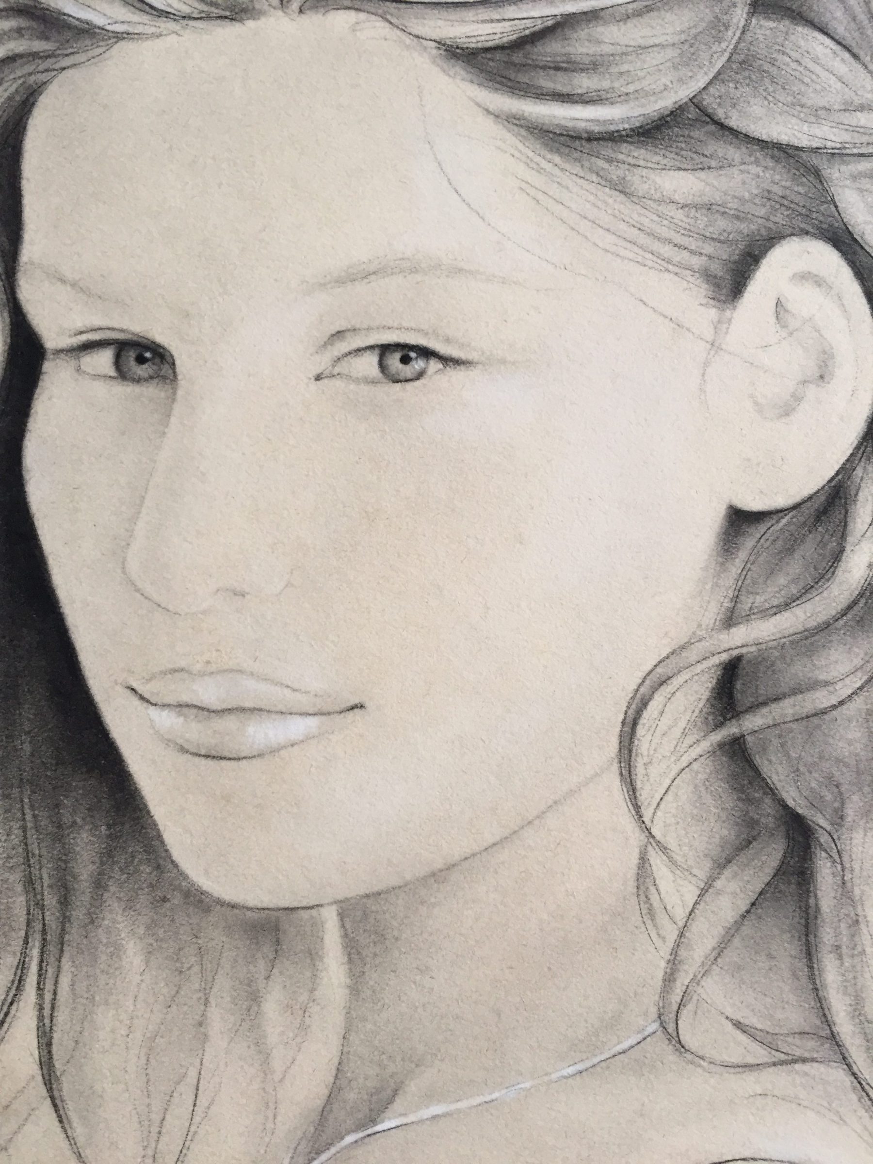dibujo a lápiz laetitia casta