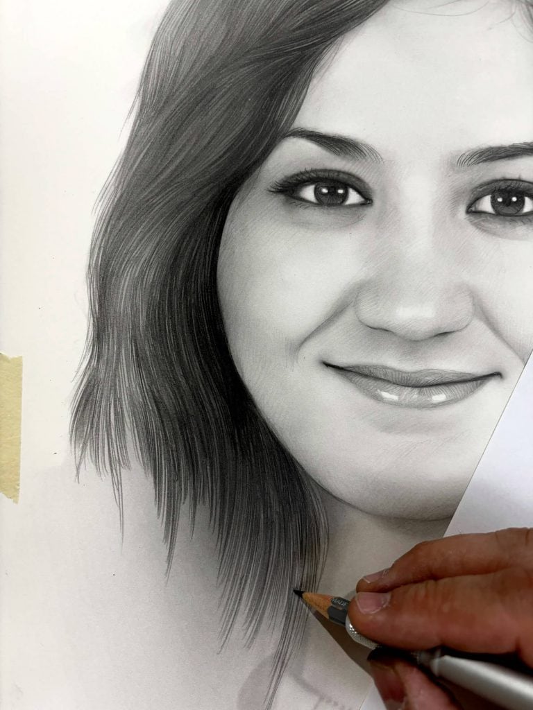 retrato-a-carboncillo-de-mujer- retratos a carboncillo